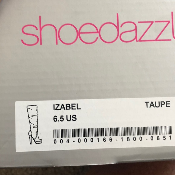 Taupe suede high heel boots 6.5 - Picture 3 of 3